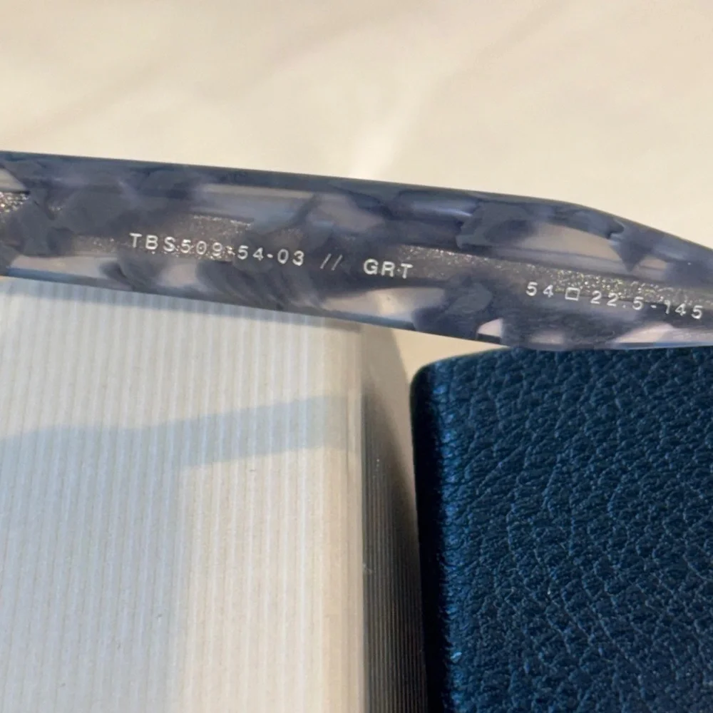 THOM BROWNE | Round Gray Tortoise Acetate Silver Mirror Lens Sunglasses | 54 mm - Picture 12 of 16